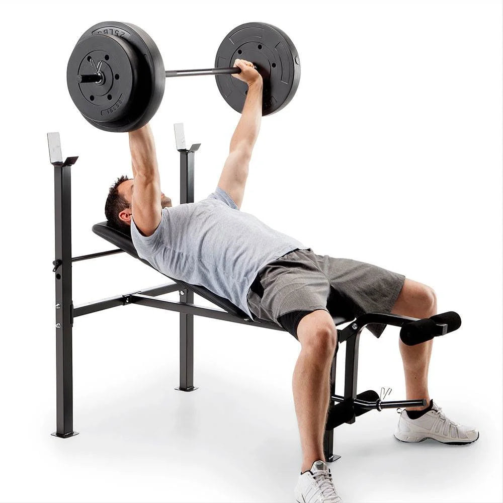 Pro CB-20111 Standard Adjustable Weight Bench with 80 Lbs Weight Set